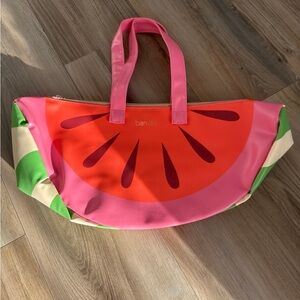 Ban.do Pink and Green Watermelon insulated Tote Bag